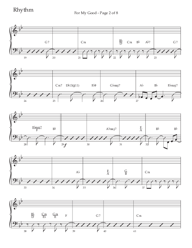 For My Good (Choral Anthem SATB) Rhythm Chart (The Brooklyn Tabernacle Choir / Alvin Slaughter / Arr. Carol Cymbala / Orch. J. Daniel Smith)