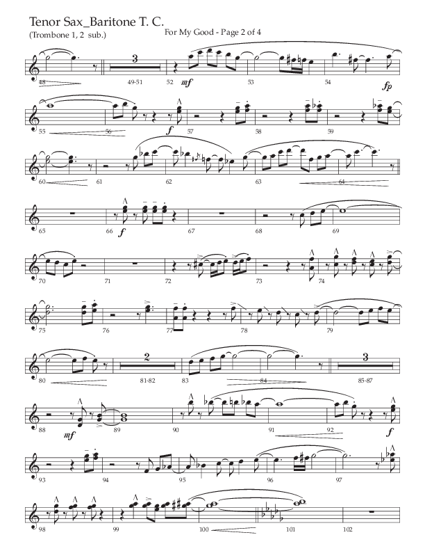For My Good (Choral Anthem SATB) Tenor Sax/Baritone T.C. (The Brooklyn Tabernacle Choir / Alvin Slaughter / Arr. Carol Cymbala / Orch. J. Daniel Smith)