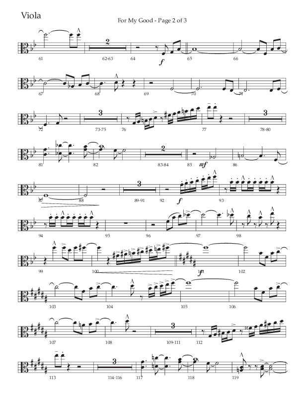 For My Good (Choral Anthem SATB) Viola (The Brooklyn Tabernacle Choir / Alvin Slaughter / Arr. Carol Cymbala / Orch. J. Daniel Smith)