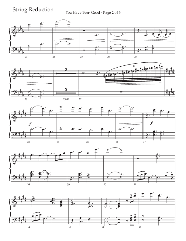 You Have Been Good (Choral Anthem SATB) String Reduction (The Brooklyn Tabernacle Choir / Arr. Carol Cymbala / Orch. J. Daniel Smith)