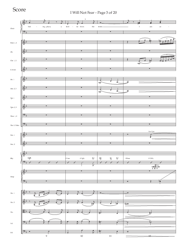 I Will Not Fear (Choral Anthem SATB) Conductor's Score (The Brooklyn Tabernacle Choir / Arr. Carol Cymbala / Orch. J. Daniel Smith)