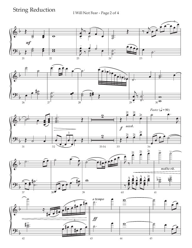 I Will Not Fear (Choral Anthem SATB) String Reduction (The Brooklyn Tabernacle Choir / Arr. Carol Cymbala / Orch. J. Daniel Smith)