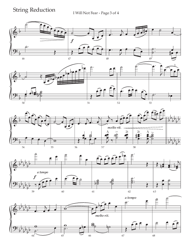 I Will Not Fear (Choral Anthem SATB) String Reduction (The Brooklyn Tabernacle Choir / Arr. Carol Cymbala / Orch. J. Daniel Smith)