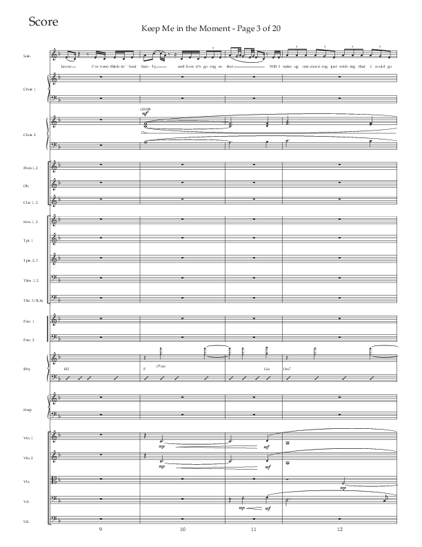 Keep Me In The Moment (Choral Anthem SATB) Orchestration (The Brooklyn Tabernacle Choir / Arr. Carol Cymbala / Orch. Chris McDonald)