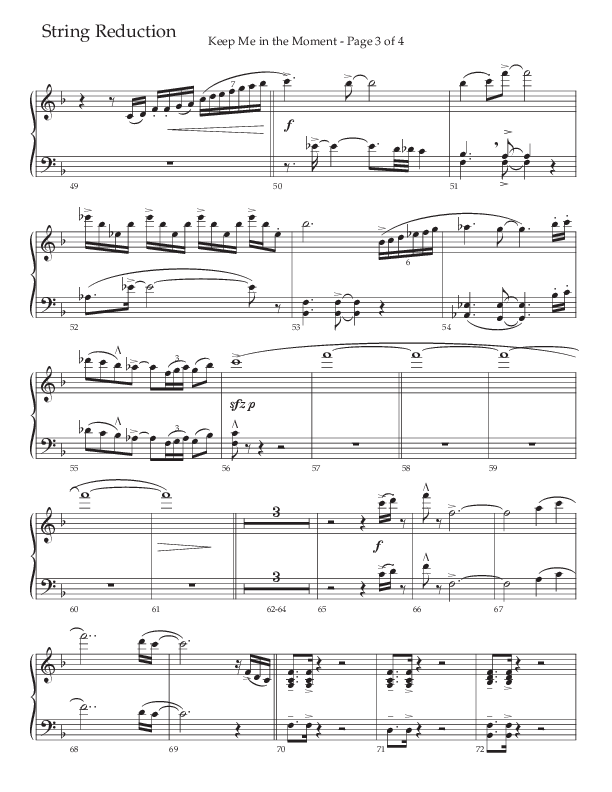 Keep Me In The Moment (Choral Anthem SATB) String Reduction (The Brooklyn Tabernacle Choir / Arr. Carol Cymbala / Orch. Chris McDonald)
