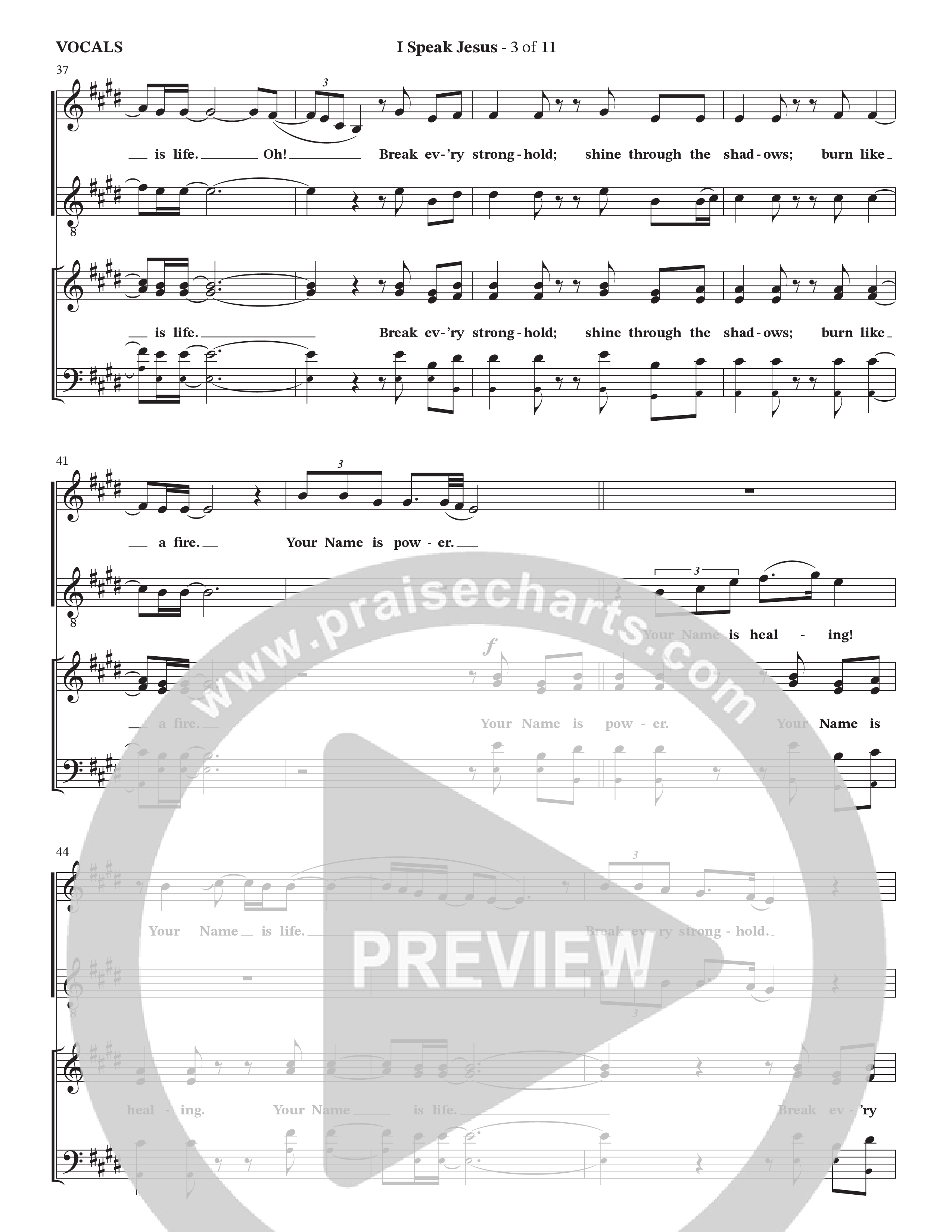 I Speak Jesus (Choral Anthem SATB) Choir Sheet (SATB) (The Brooklyn Tabernacle Choir / Arr. Carol Cymbala / Orch. J. Daniel Smith)