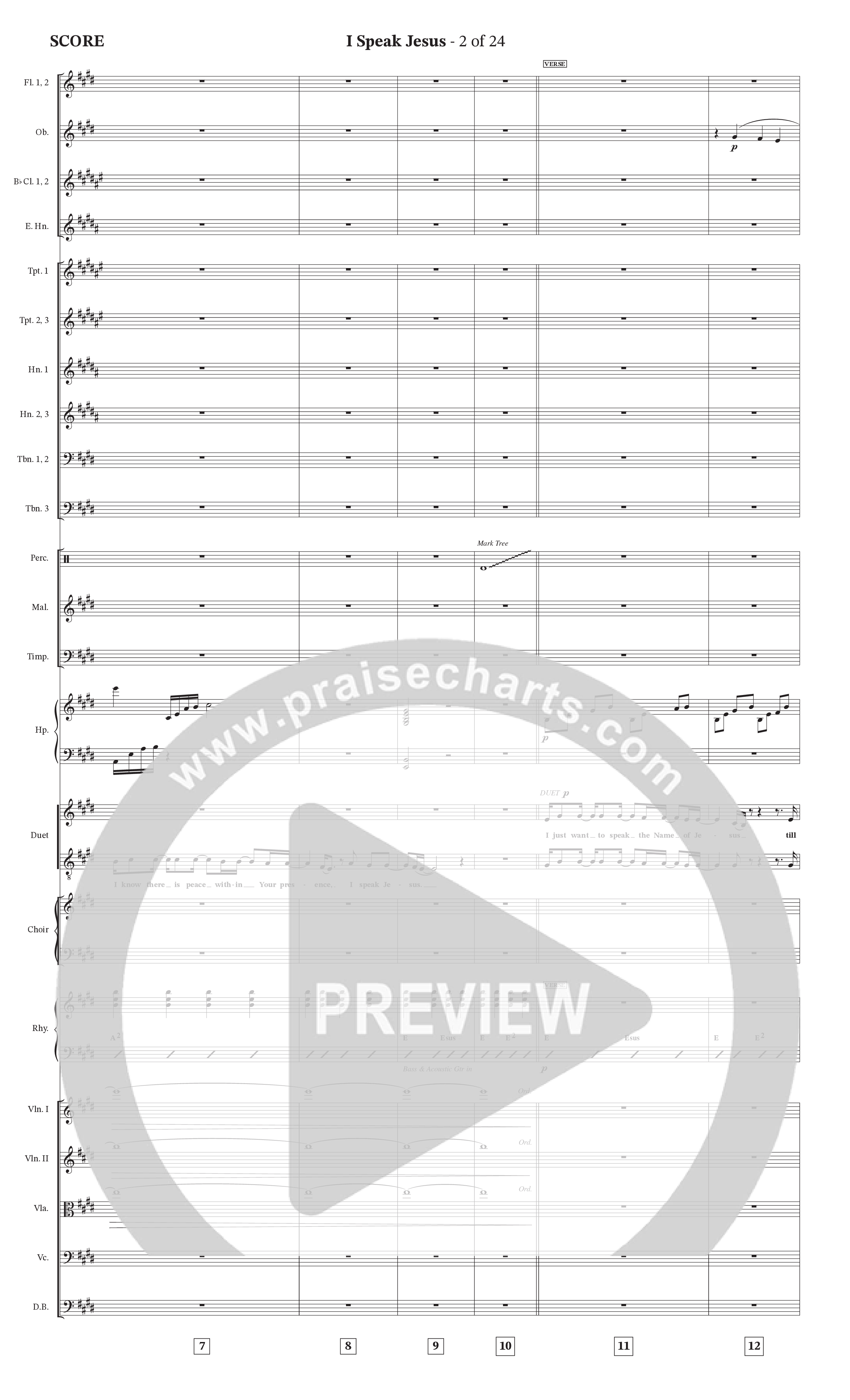 I Speak Jesus (Choral Anthem SATB) Conductor's Score (The Brooklyn Tabernacle Choir / Arr. Carol Cymbala / Orch. J. Daniel Smith)
