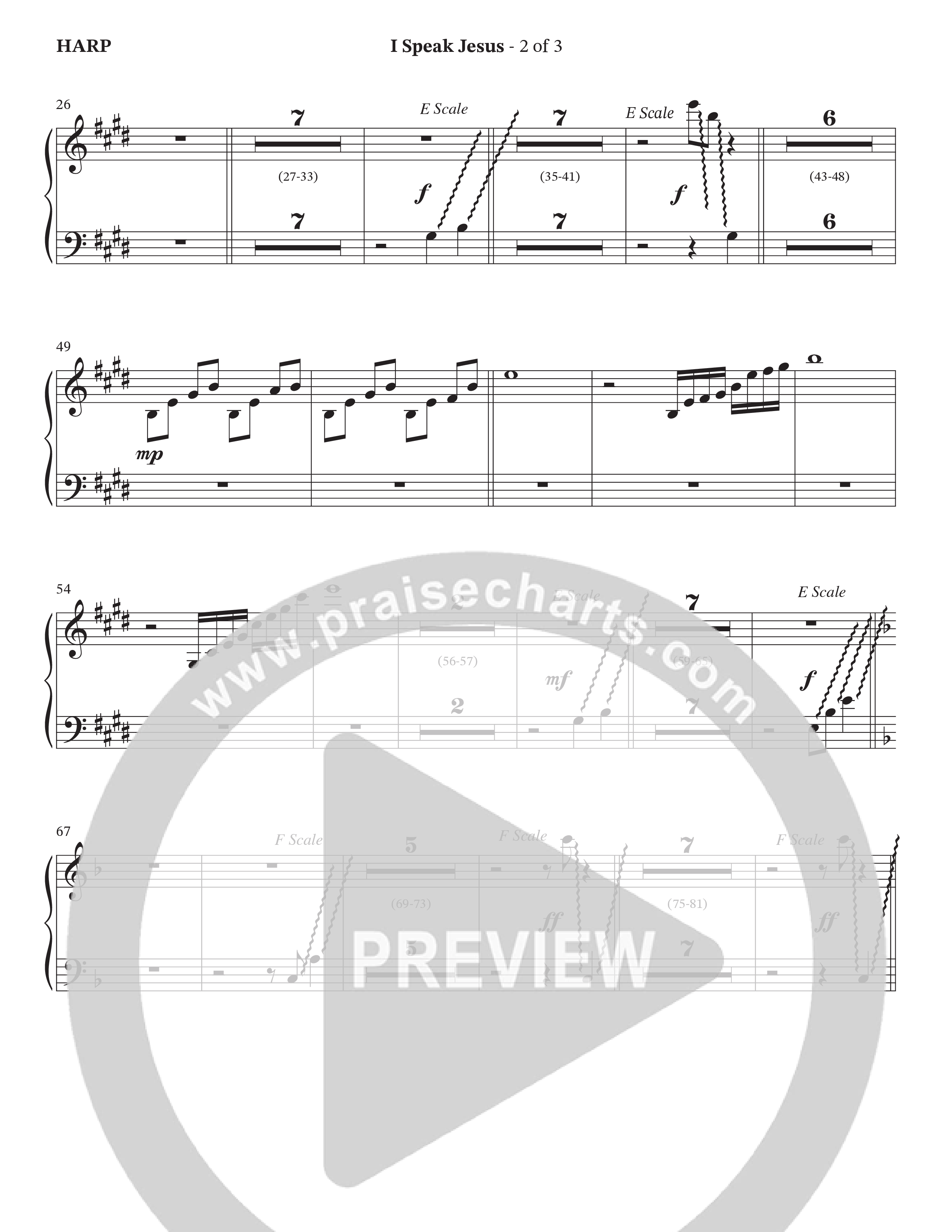 I Speak Jesus (Choral Anthem SATB) Harp (The Brooklyn Tabernacle Choir / Arr. Carol Cymbala / Orch. J. Daniel Smith)