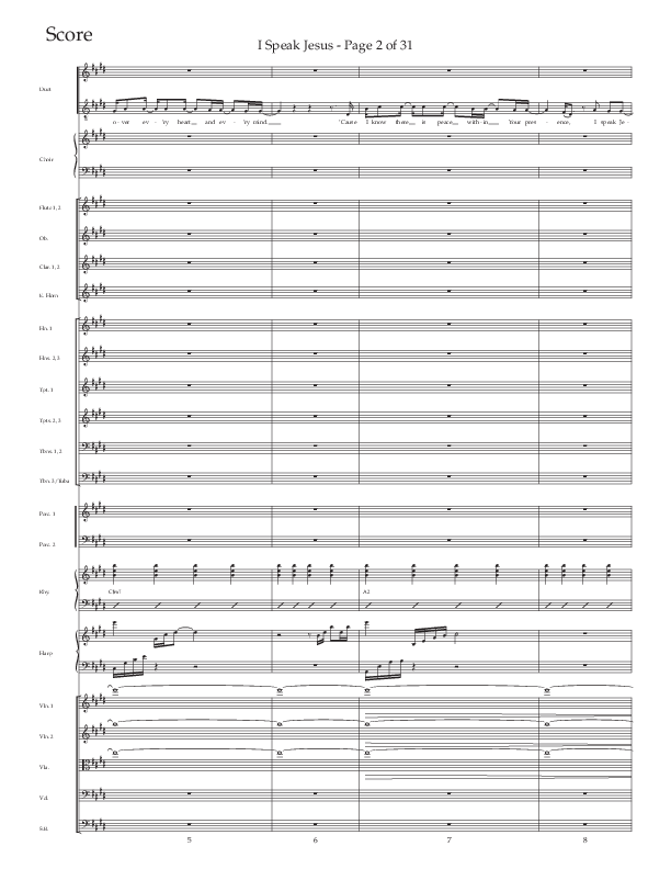 I Speak Jesus (Choral Anthem SATB) Orchestration (The Brooklyn Tabernacle Choir / Arr. Carol Cymbala / Orch. J. Daniel Smith)