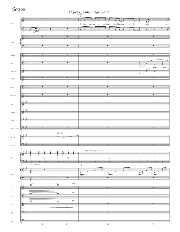 I Speak Jesus (Choral Anthem SATB) Conductor's Score (The Brooklyn Tabernacle Choir / Arr. Carol Cymbala / Orch. J. Daniel Smith)