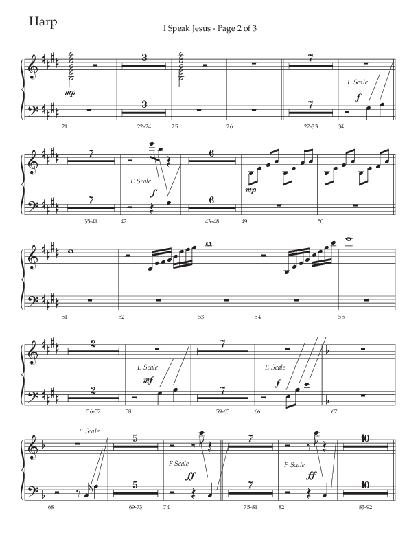 I Speak Jesus (Choral Anthem SATB) Harp (The Brooklyn Tabernacle Choir / Arr. Carol Cymbala / Orch. J. Daniel Smith)