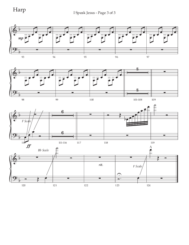 I Speak Jesus (Choral Anthem SATB) Harp (The Brooklyn Tabernacle Choir / Arr. Carol Cymbala / Orch. J. Daniel Smith)