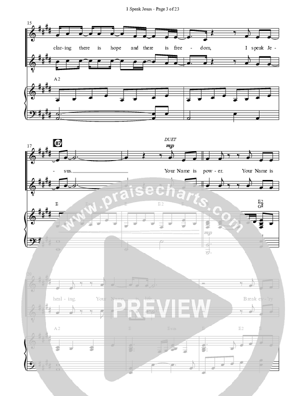 I Speak Jesus (Choral Anthem SATB) Anthem (SATB/Piano) (The Brooklyn Tabernacle Choir / Arr. Carol Cymbala / Orch. J. Daniel Smith)