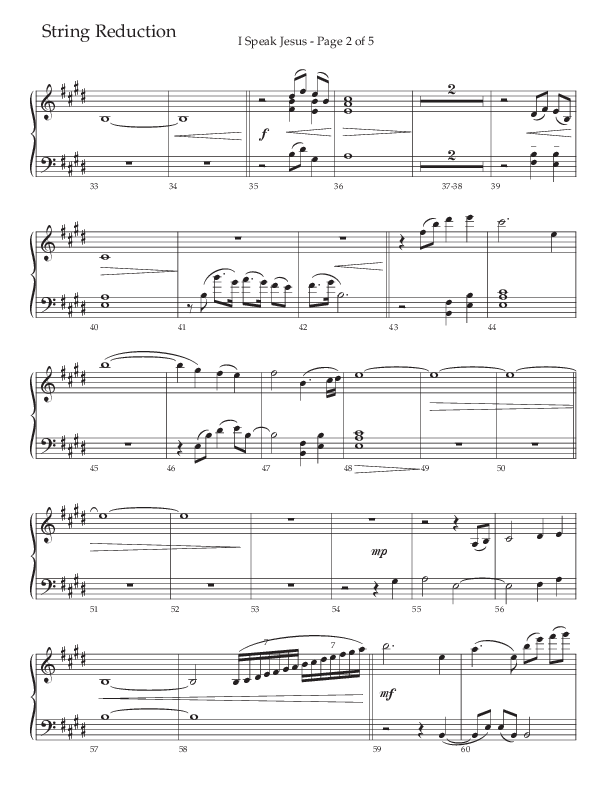 I Speak Jesus (Choral Anthem SATB) String Reduction (The Brooklyn Tabernacle Choir / Arr. Carol Cymbala / Orch. J. Daniel Smith)