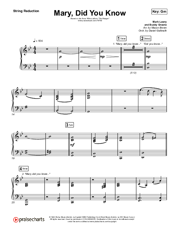 Mary Did You Know String Reduction (Anne Wilson)