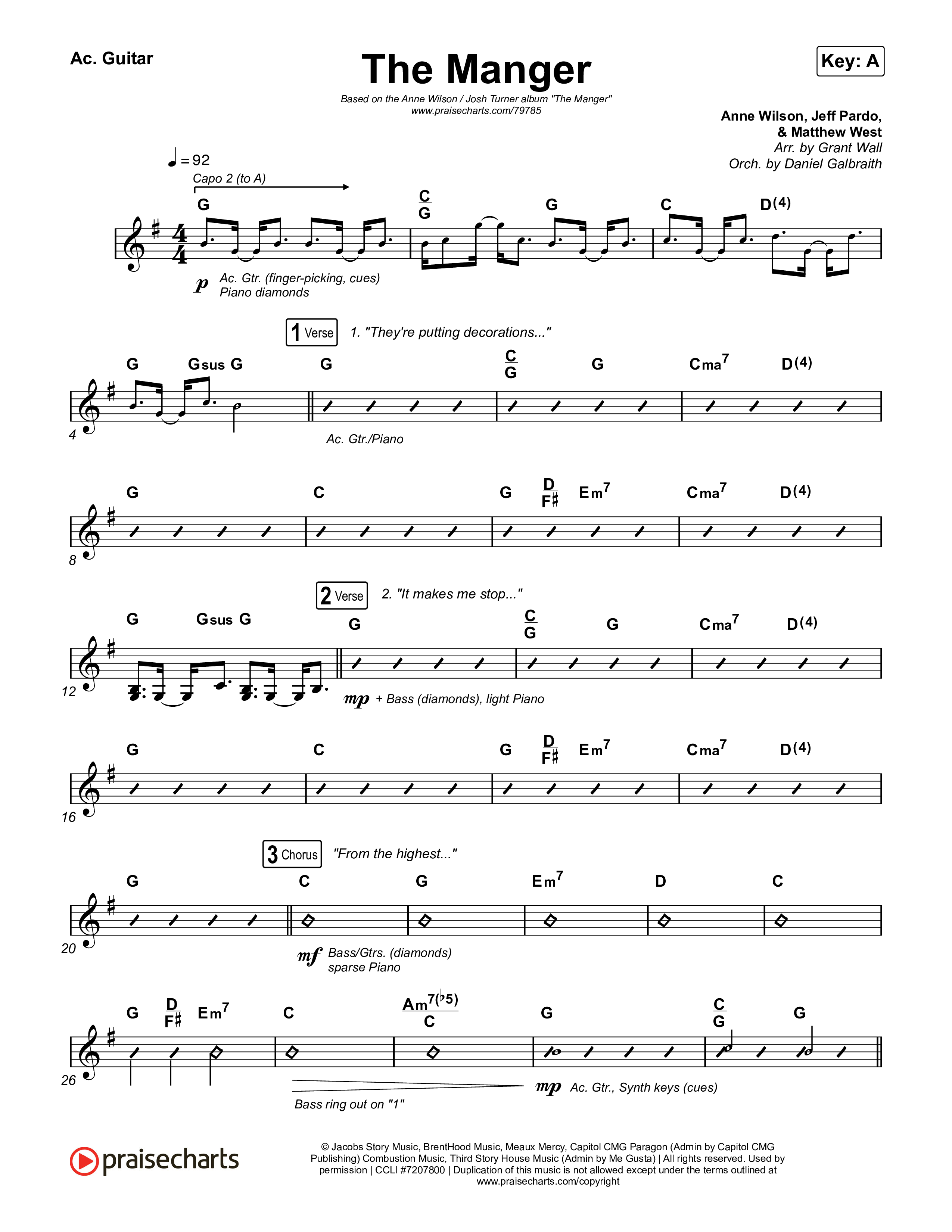 The Manger Acoustic Guitar (Anne Wilson)