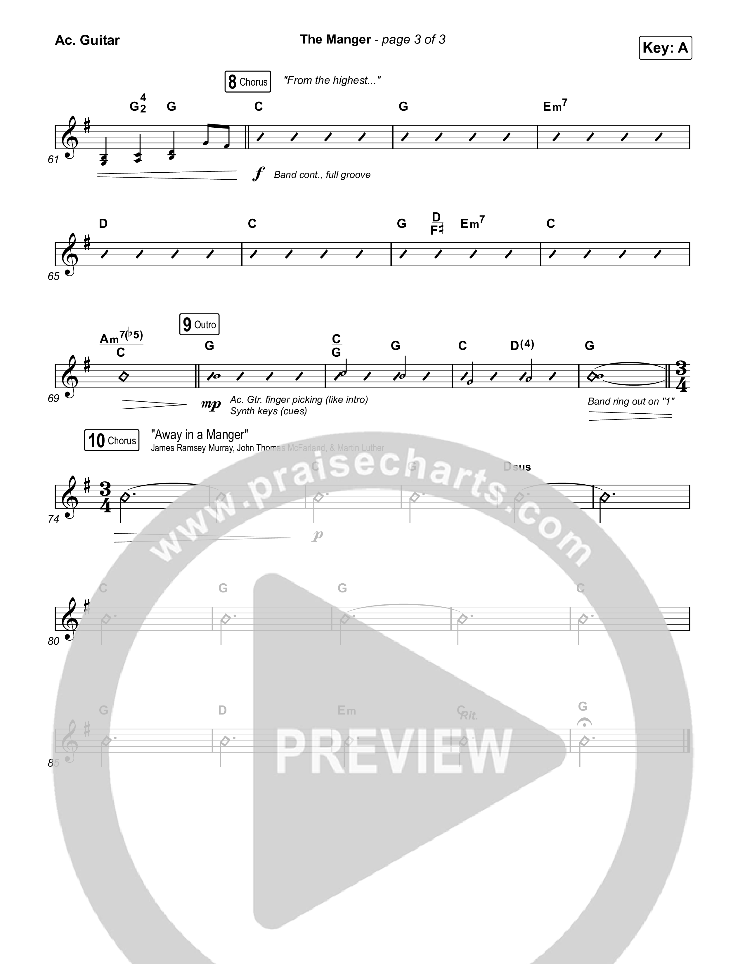 The Manger Acoustic Guitar (Anne Wilson)