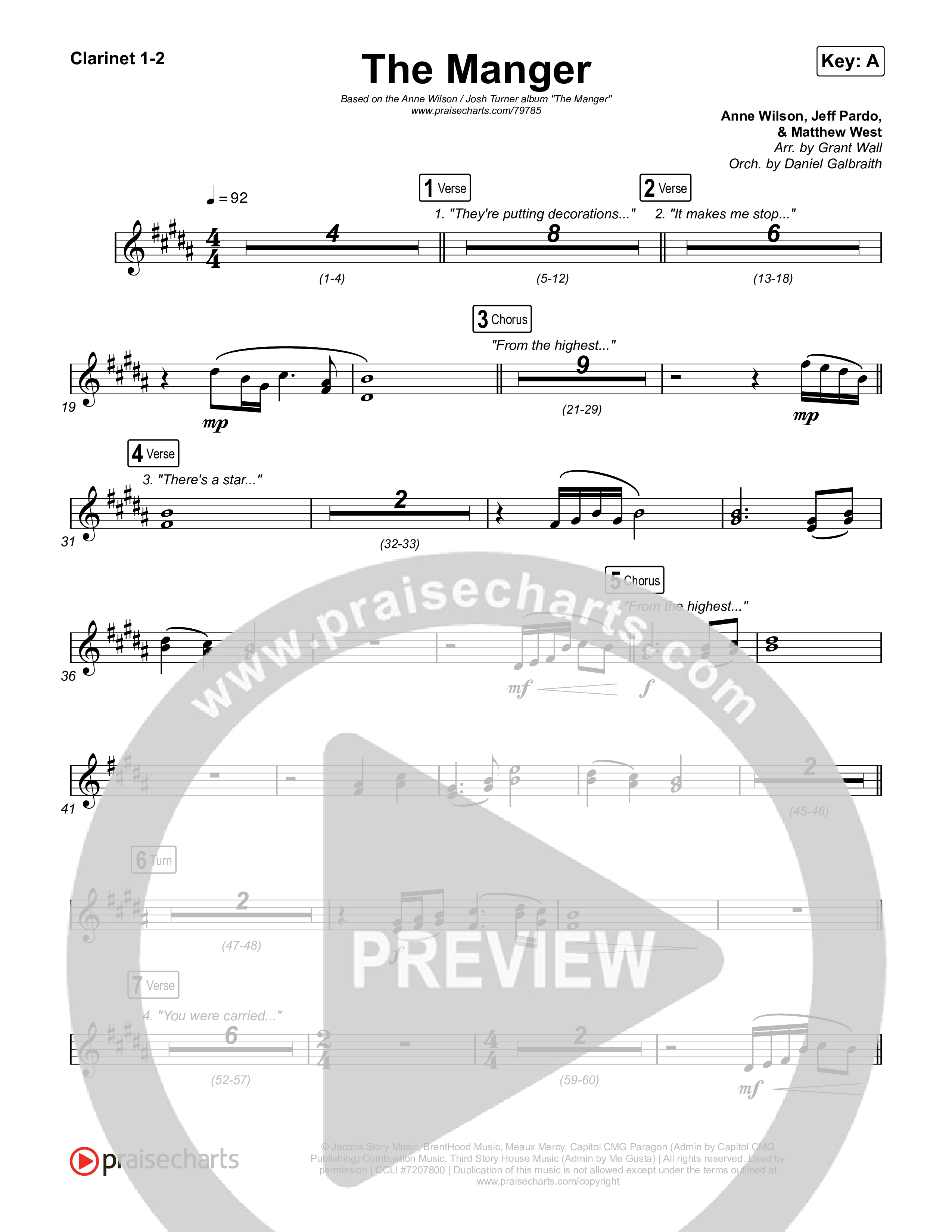 The Manger Clarinet 1,2 (Anne Wilson)