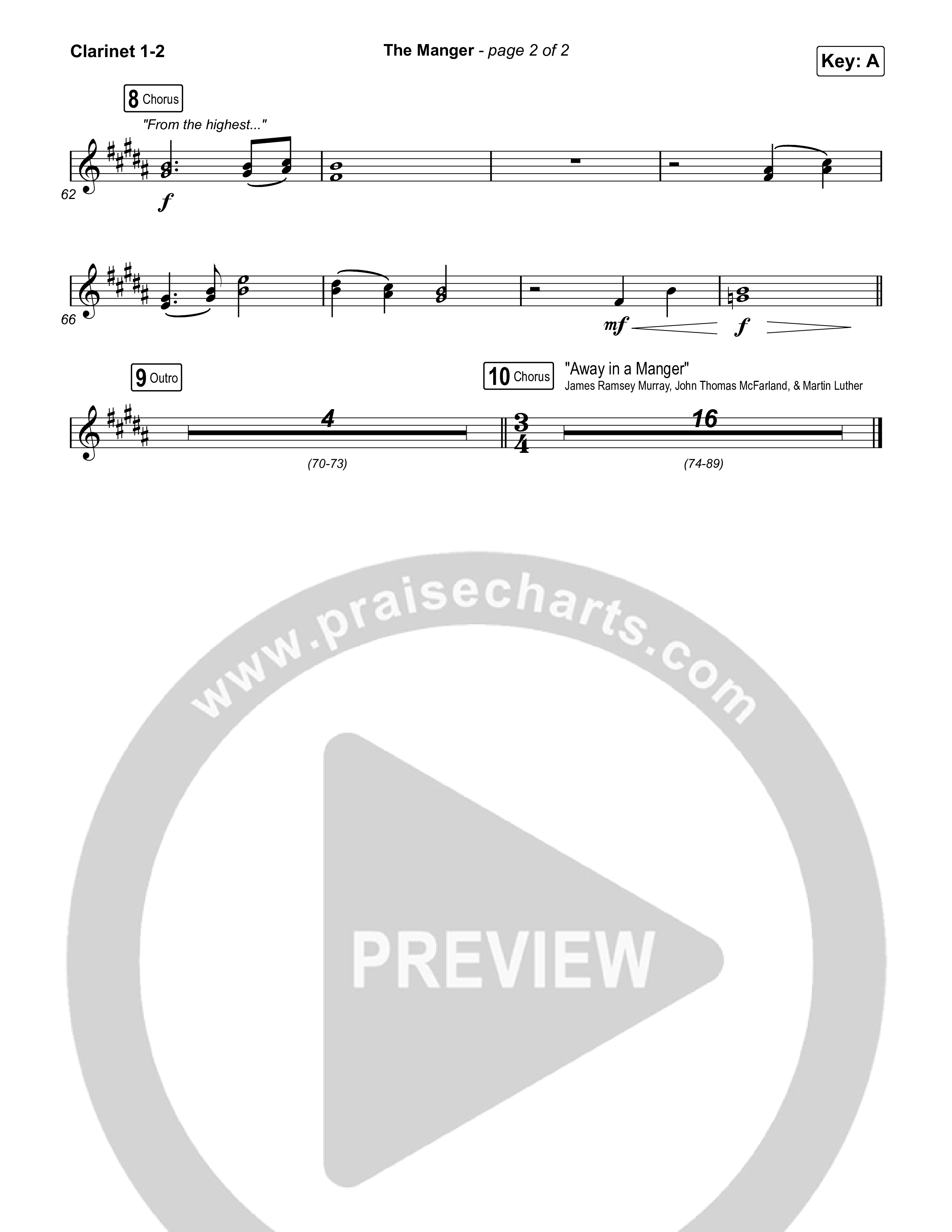 The Manger Clarinet 1,2 (Anne Wilson)