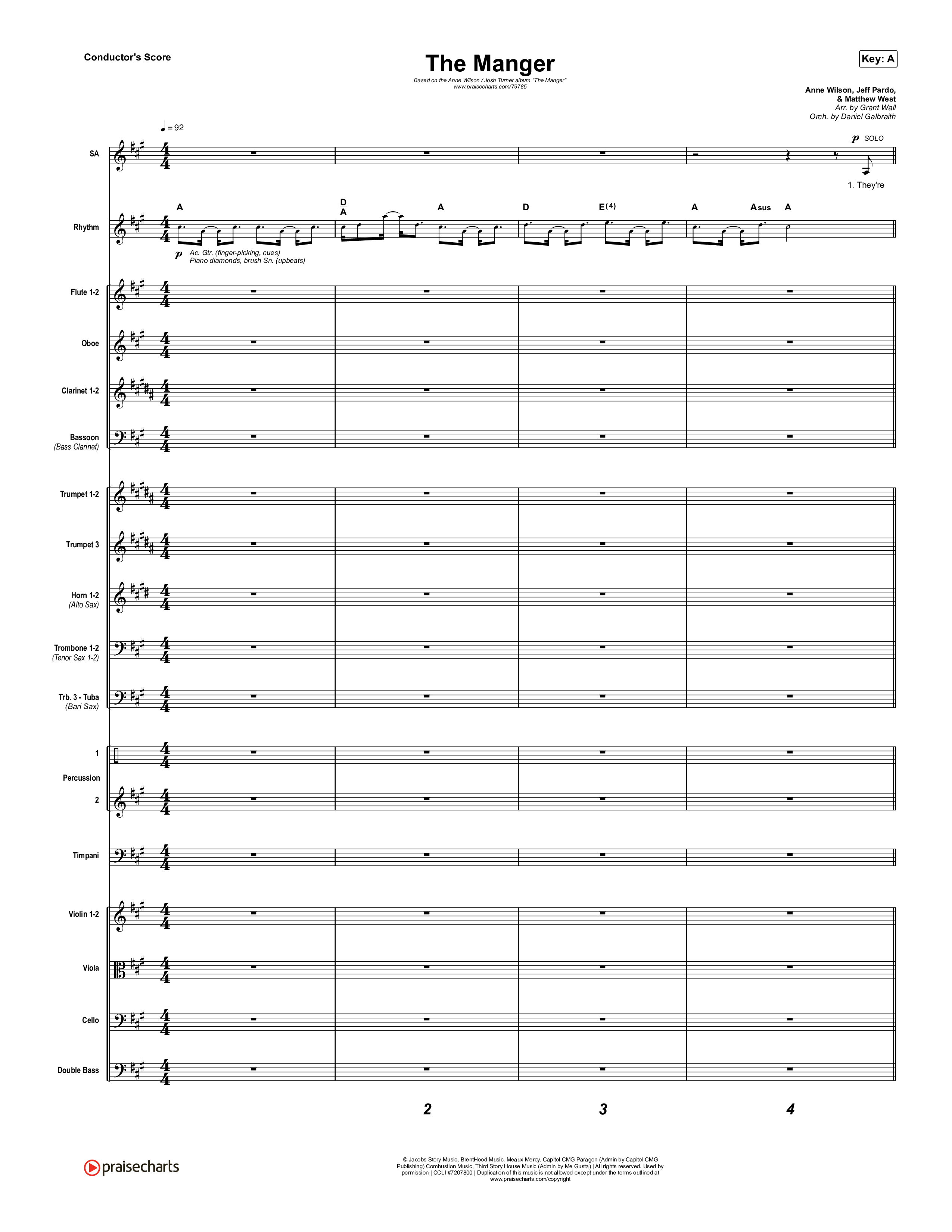 The Manger Conductor's Score (Anne Wilson)