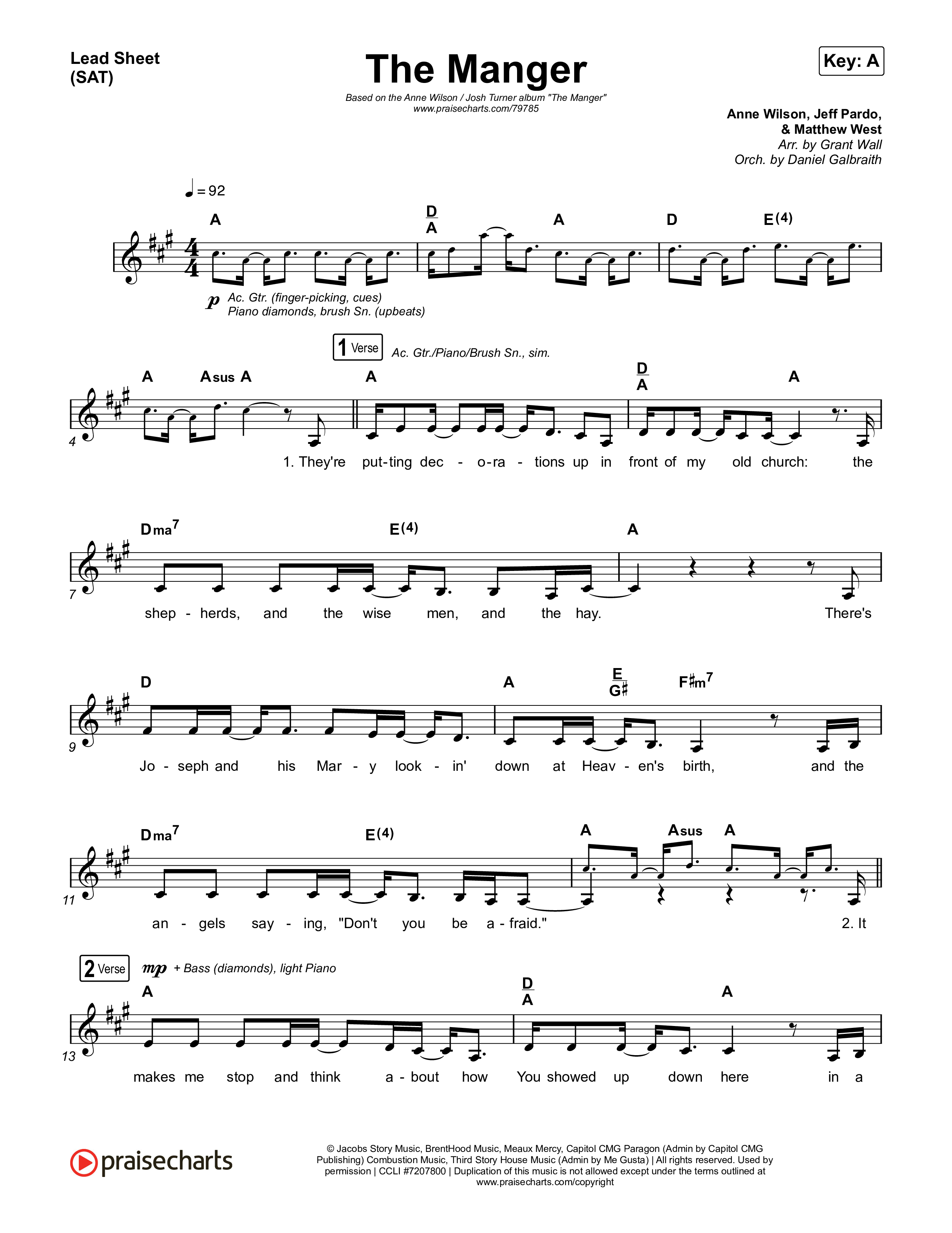 The Manger Lead Sheet (SAT) (Anne Wilson)