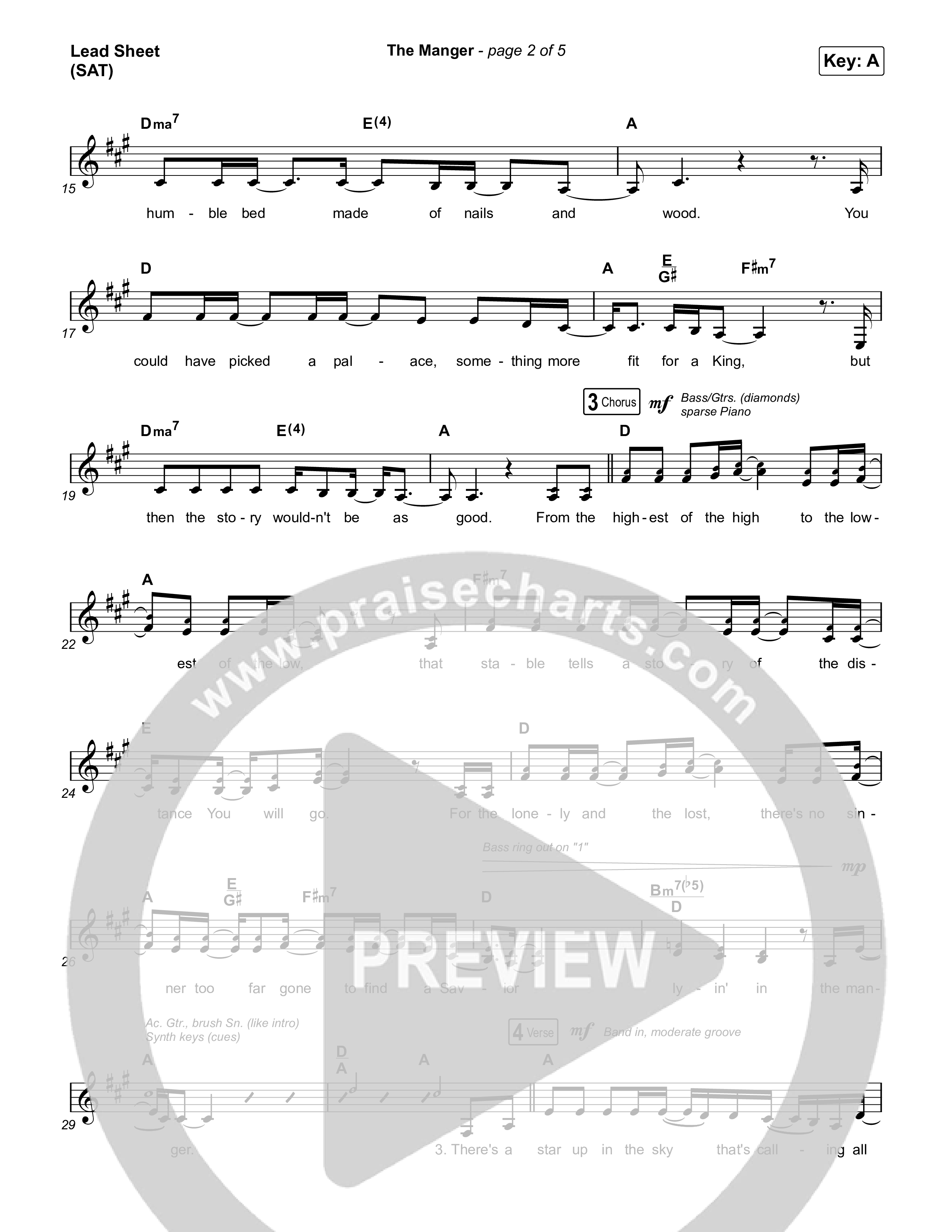 The Manger Lead Sheet (SAT) (Anne Wilson)