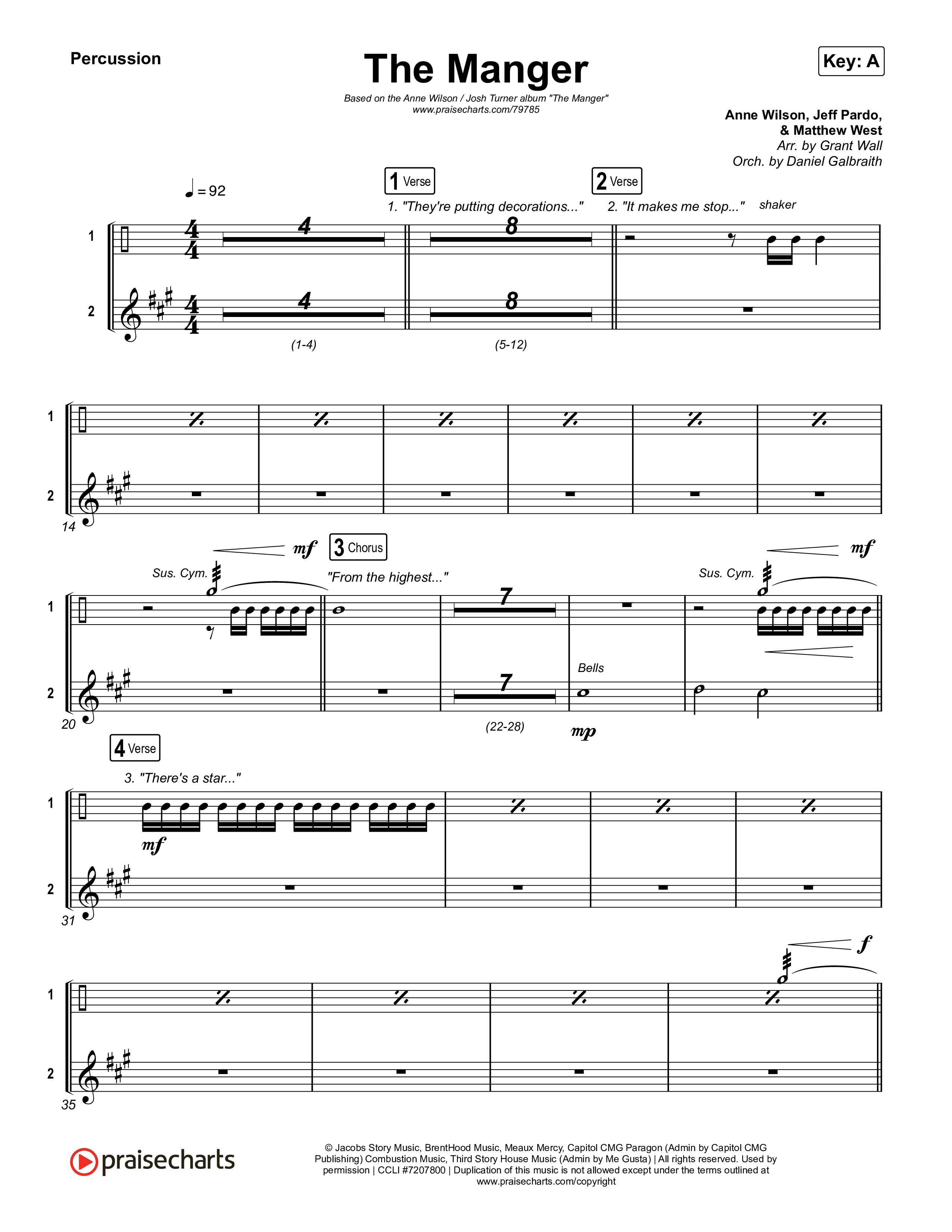 The Manger Percussion (Anne Wilson)