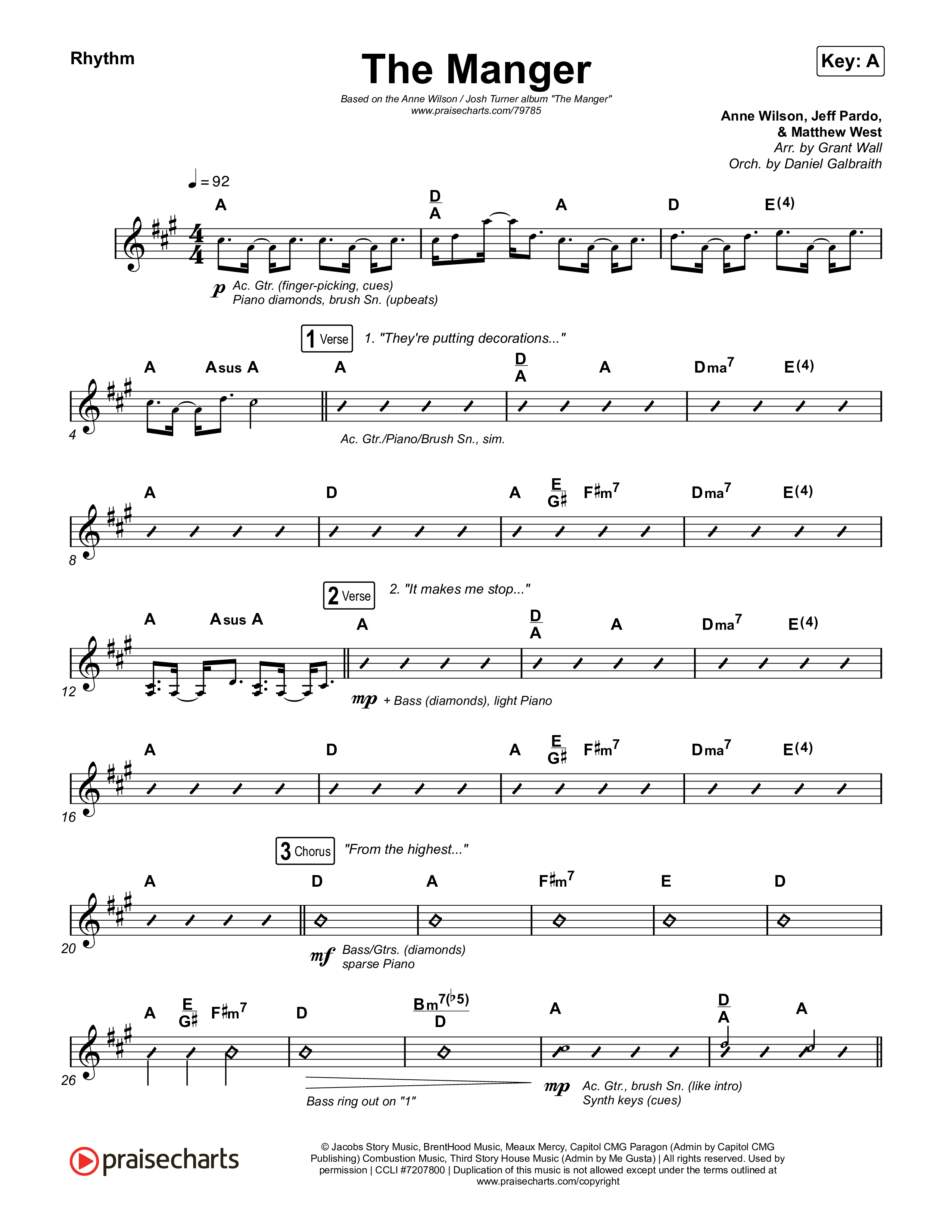 The Manger Rhythm Chart (Anne Wilson)