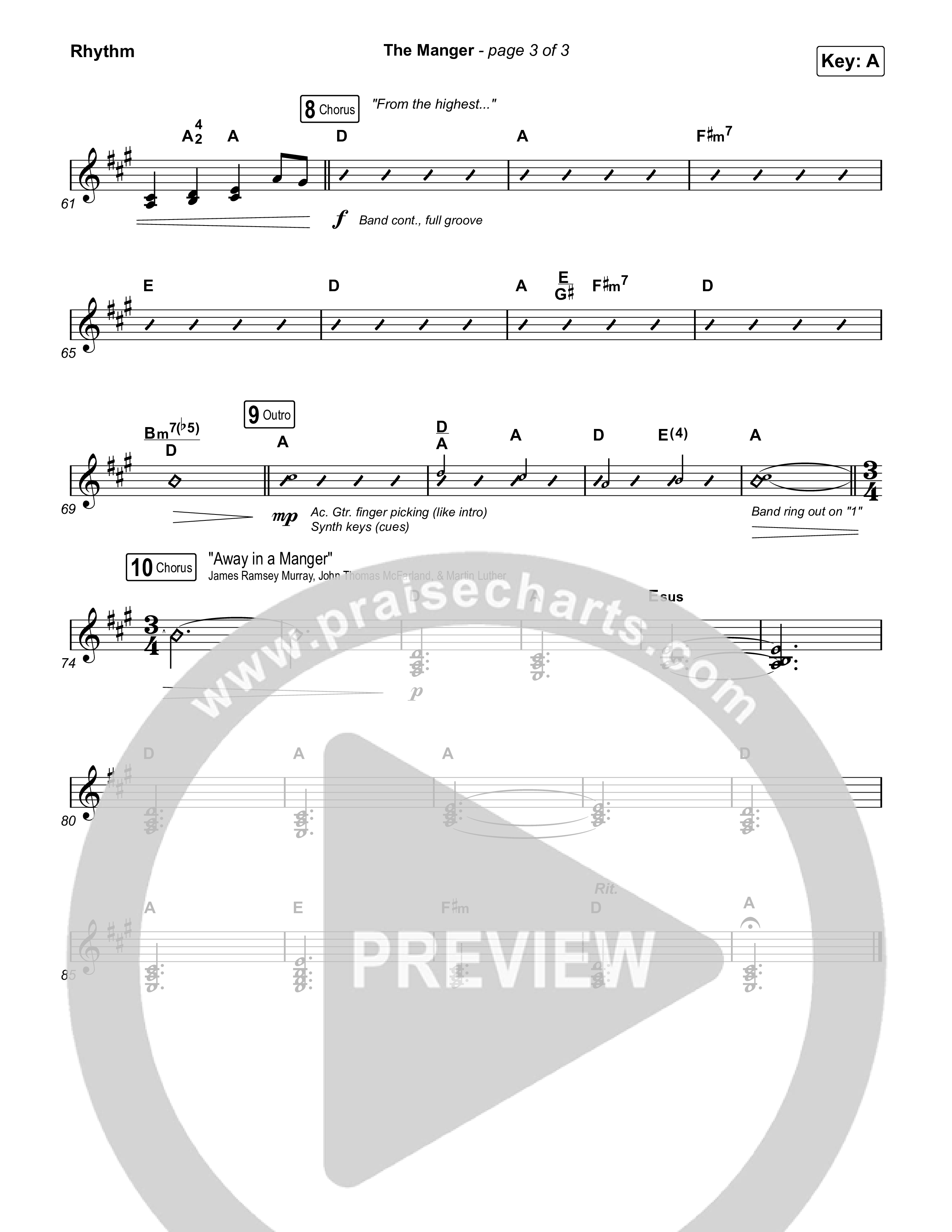 The Manger Rhythm Chart (Anne Wilson)