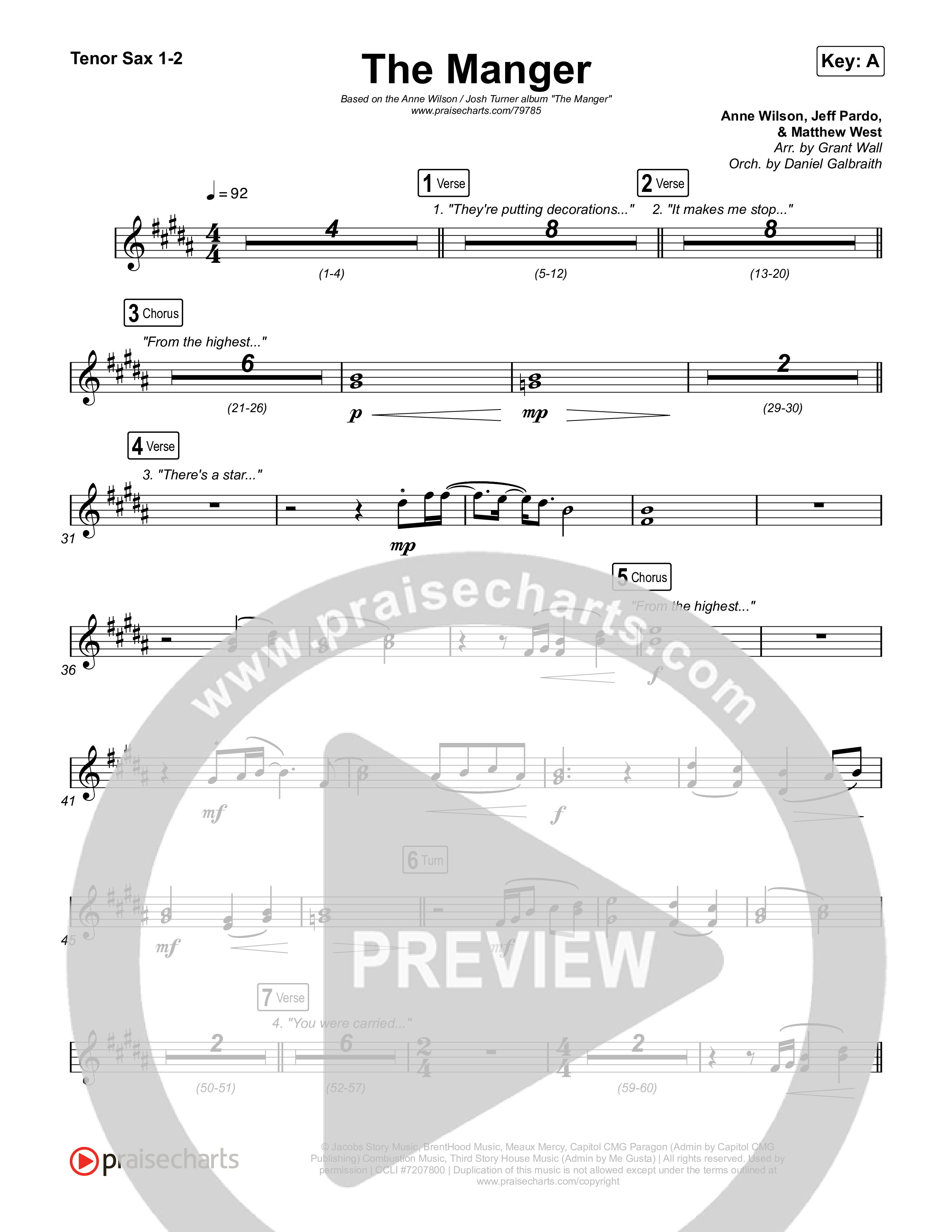 The Manger Sax Pack (Anne Wilson)