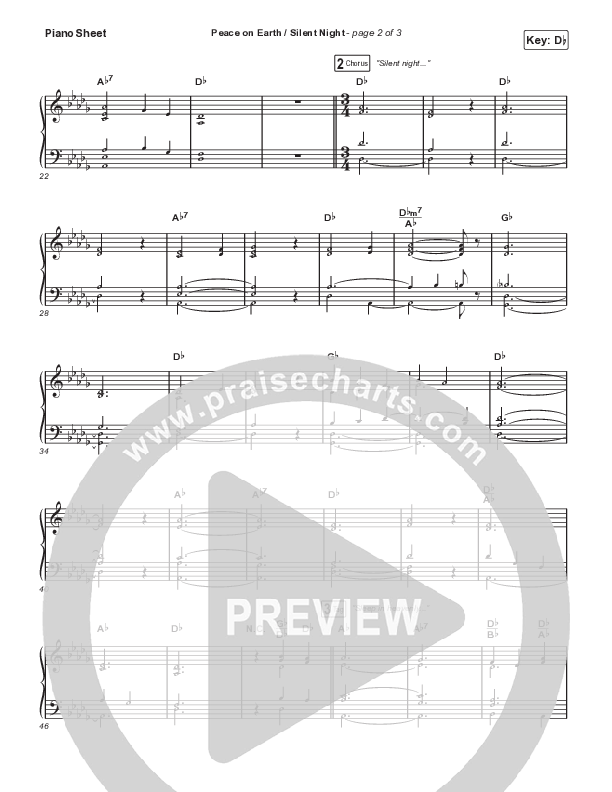 Peace On Earth / Silent Night Piano Sheet (Ellie Holcomb)