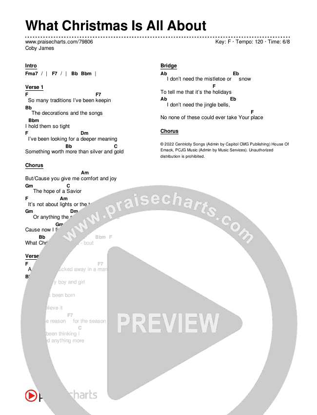 What Christmas Is All About Chords & Lyrics (Coby James)