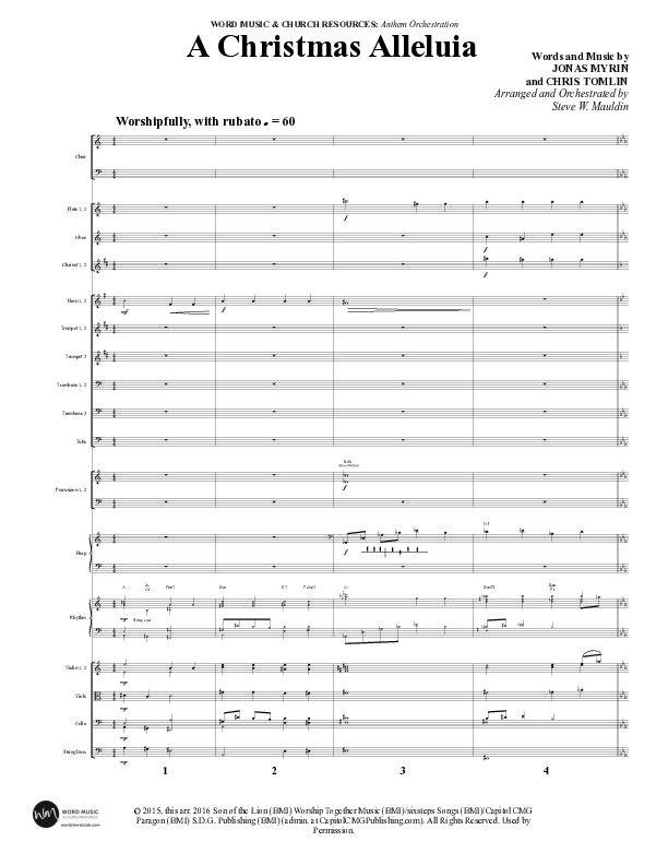 A Christmas Alleluia (Choral Anthem SATB) Conductor's Score (Word Music Choral / Arr. Steve Mauldin)