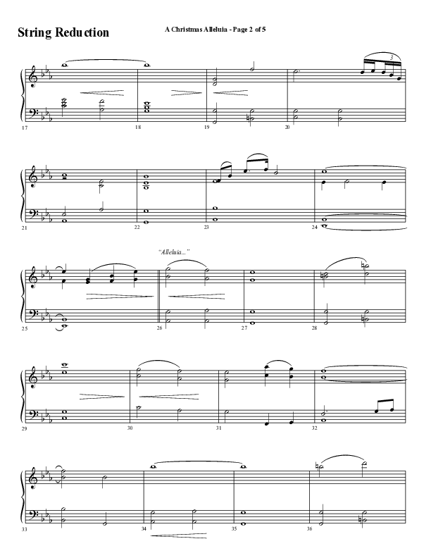 A Christmas Alleluia (Choral Anthem SATB) Synth Strings (Word Music Choral / Arr. Steve Mauldin)
