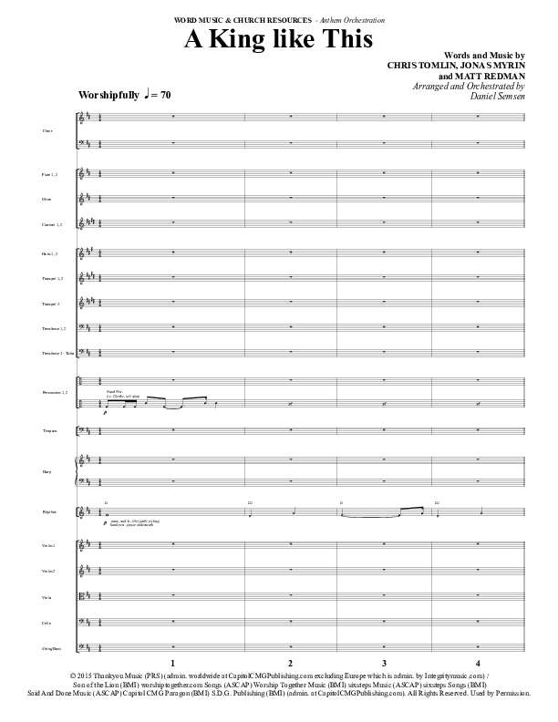 A King Like This (Choral Anthem SATB) Conductor's Score (Word Music Choral / Arr. Daniel Semsen)