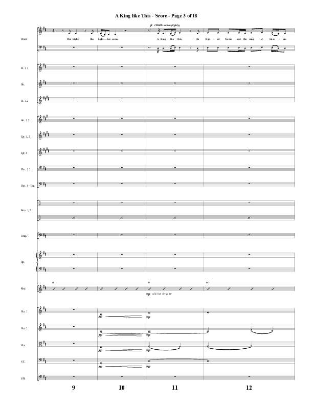 A King Like This (Choral Anthem SATB) Orchestration (Word Music Choral / Arr. Daniel Semsen)