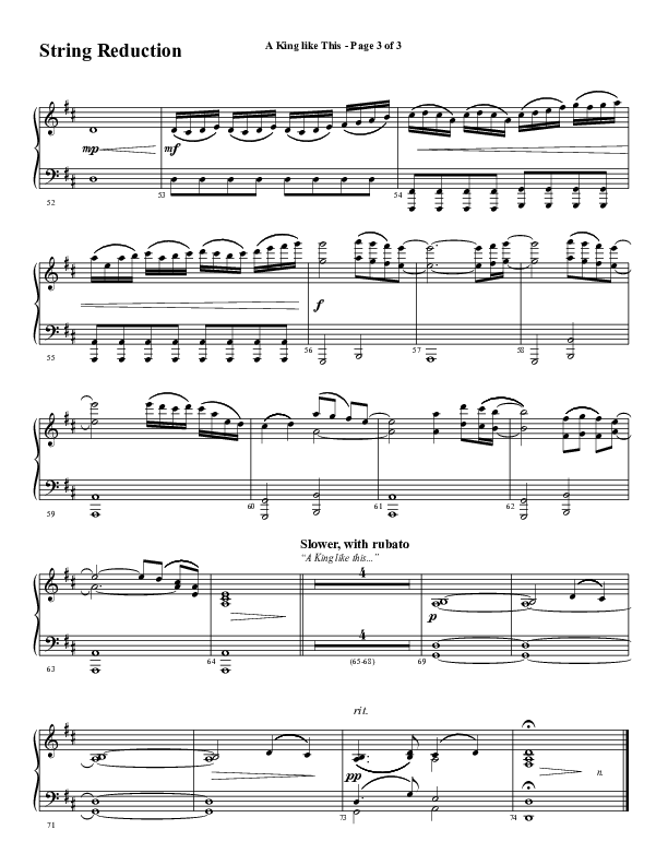 A King Like This (Choral Anthem SATB) Synth Strings (Word Music Choral / Arr. Daniel Semsen)