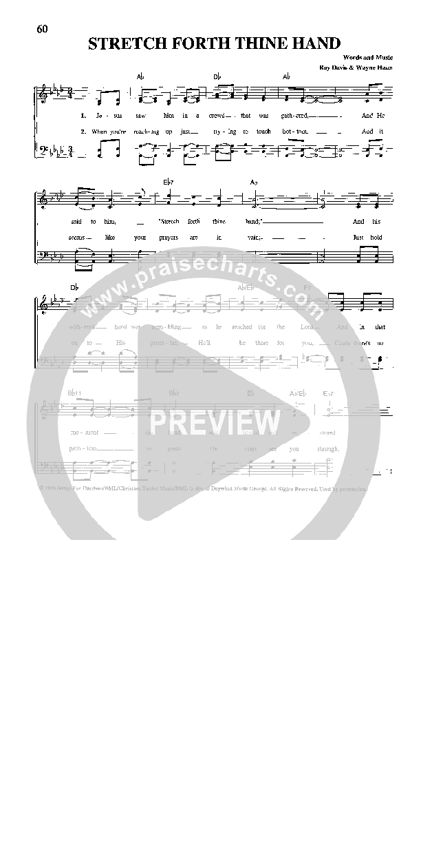 Stretch Forth Thine Hand Lead Sheet (Brian Free & Assurance)