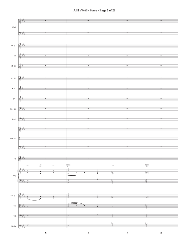All Is Well (Choral Anthem SATB) Orchestration (Word Music Choral / Arr. Marty Parks)
