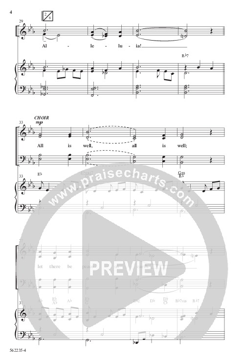 All Is Well (Choral Anthem SATB) Anthem (SATB/Piano) (Word Music Choral / Arr. Marty Parks)
