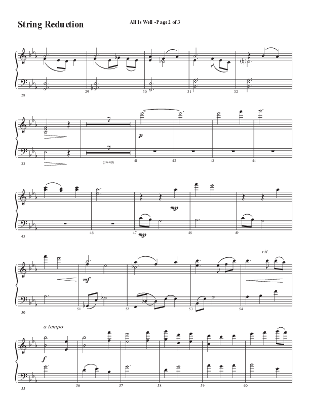 All Is Well (Choral Anthem SATB) Synth Strings (Word Music Choral / Arr. Marty Parks)