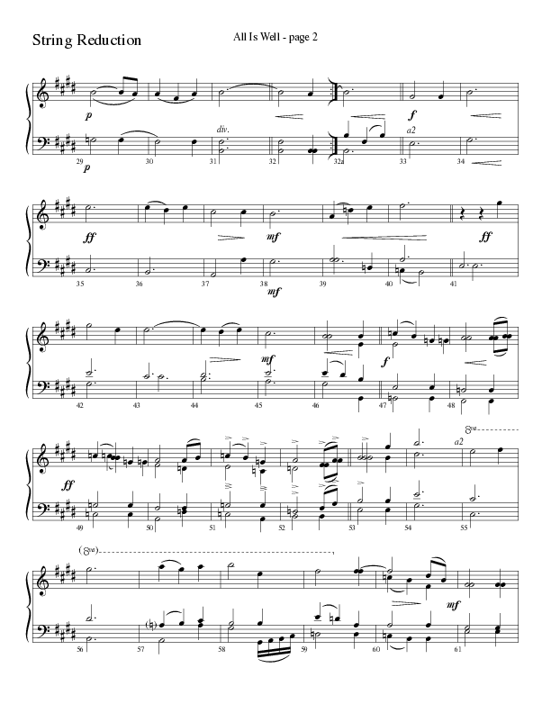 All Is Well (Choral Anthem SATB) Synth Strings (Word Music Choral / Arr. Ronn Huff)