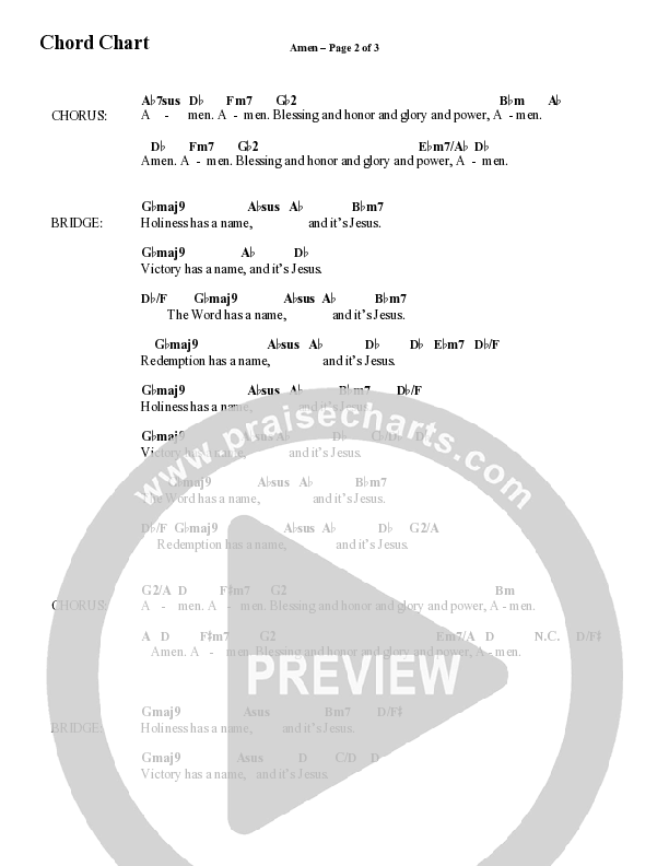 Amen (Choral Anthem SATB) Chord Chart (Word Music Choral / Arr. David Wise / Orch. David Shipps)