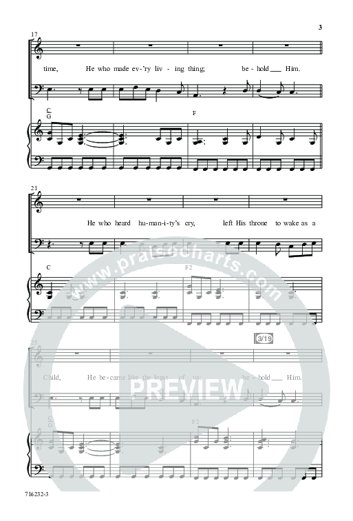 Behold Him (Choral Anthem SATB) Anthem (SATB/Piano) (Word Music Choral / Arr. Cliff Duren)