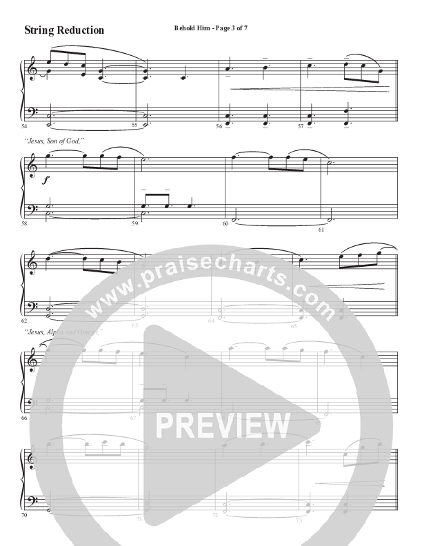 Behold Him (Choral Anthem SATB) String Reduction (Word Music Choral / Arr. Cliff Duren)