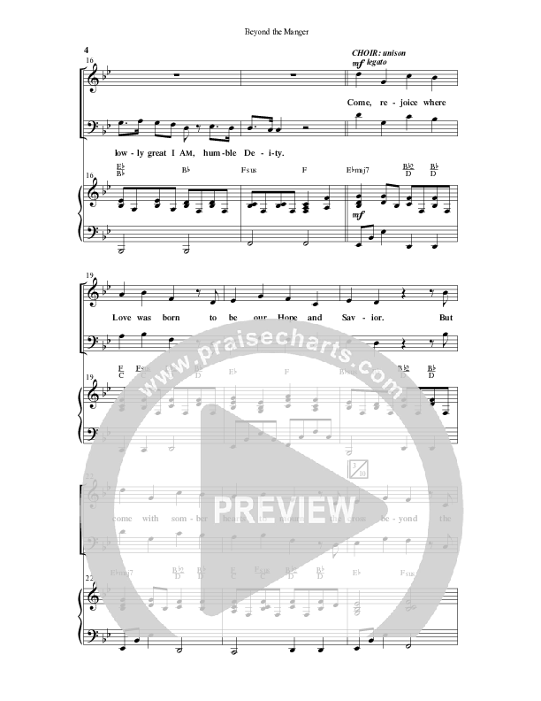 Beyond The Manger (Choral Anthem SATB) Anthem (SATB/Piano) (Word Music Choral / Arr. David Wise / Orch. David Shipps)