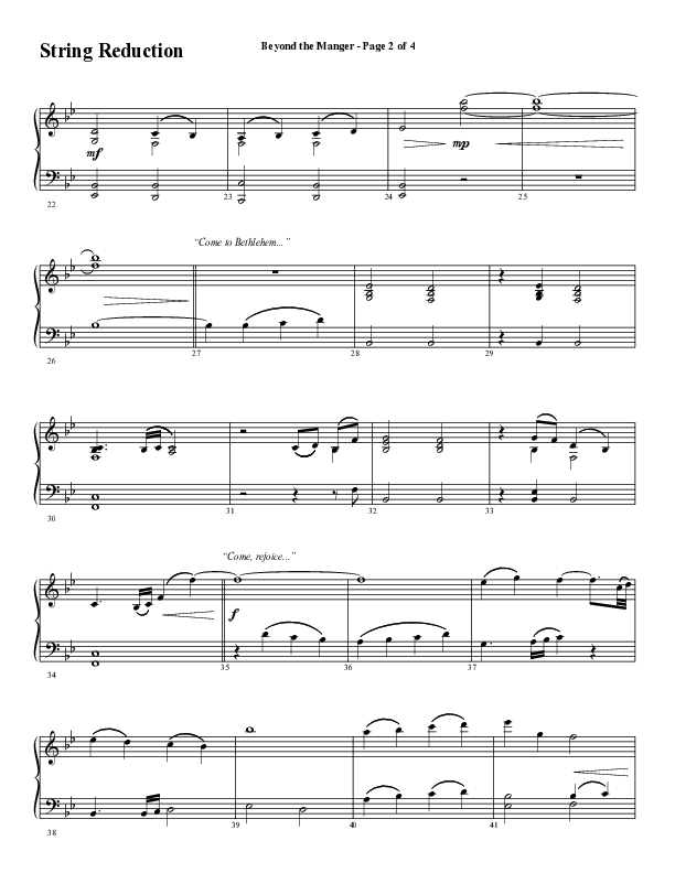 Beyond The Manger (Choral Anthem SATB) Synth Strings (Word Music Choral / Arr. David Wise / Orch. David Shipps)