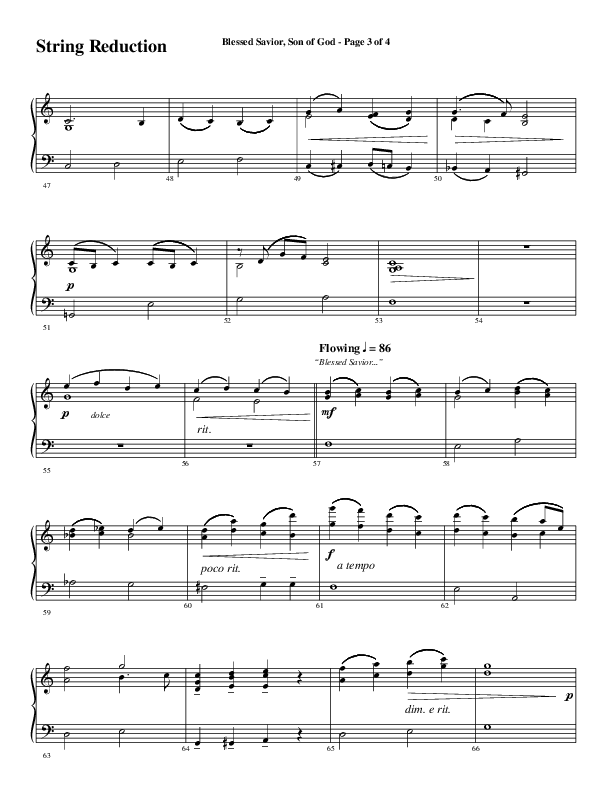 Blessed Savior Son Of God (Choral Anthem SATB) Synth Strings (Word Music Choral / Arr. Phillip Keveren)