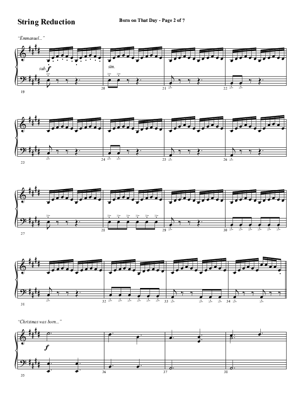 Born On That Day (Choral Anthem SATB) Synth Strings (Word Music Choral / Arr. Daniel Semsen)