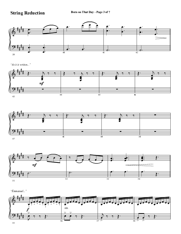 Born On That Day (Choral Anthem SATB) Synth Strings (Word Music Choral / Arr. Daniel Semsen)
